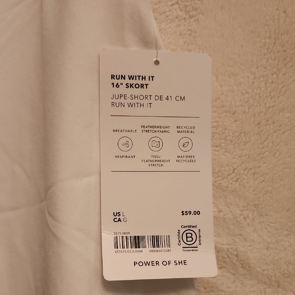 Athleta White Mini Skirt - Picture 2 of 4